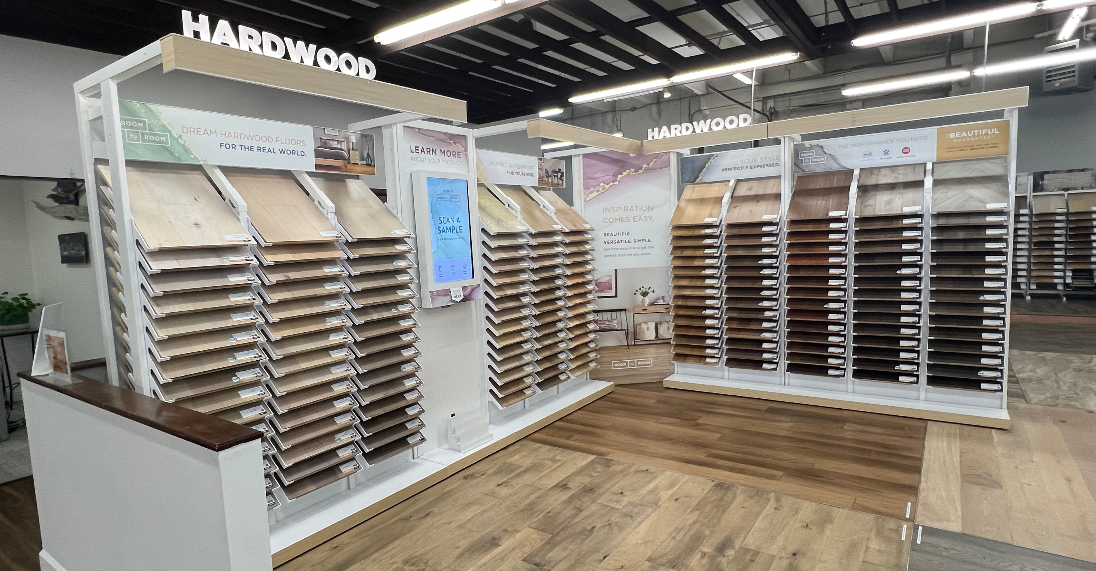 McDonald Carpet One Hardwood flooring display 