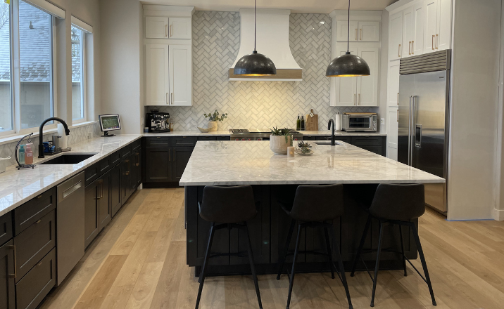 wood-look flooring in a kitchen