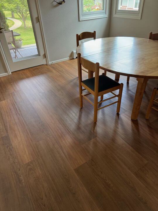 installed hardwood flooring in home