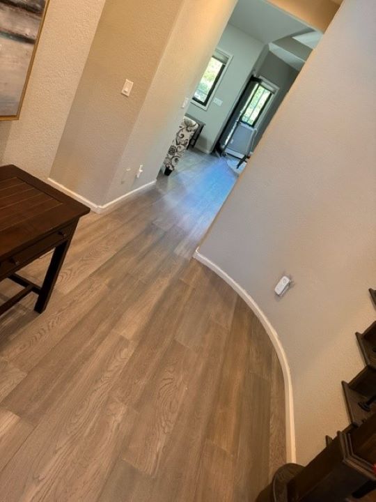 Installed laminate flooring in home